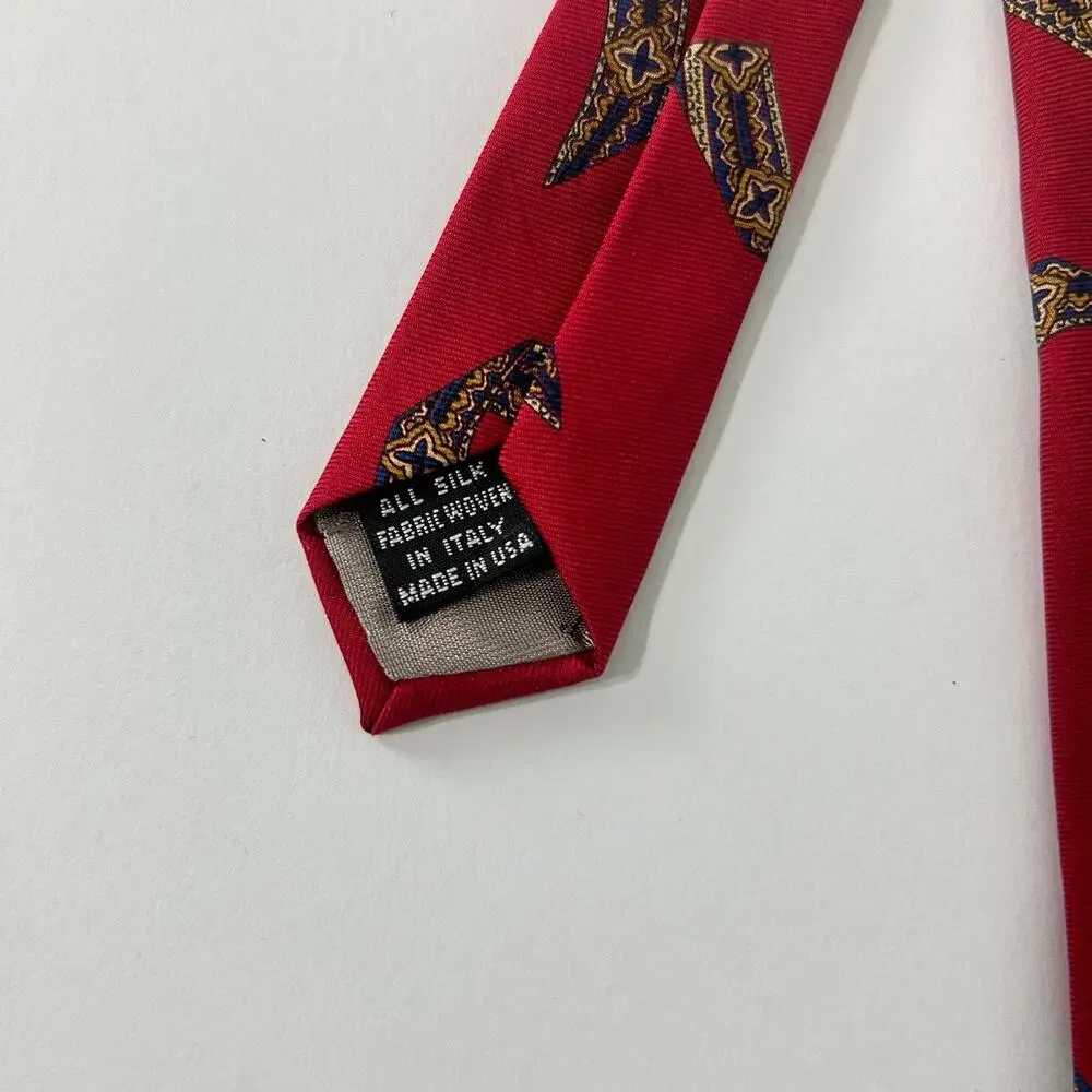 Christian Dior Monsieur Mens Neck Tie 100% Silk Vintage Made in USA 90s